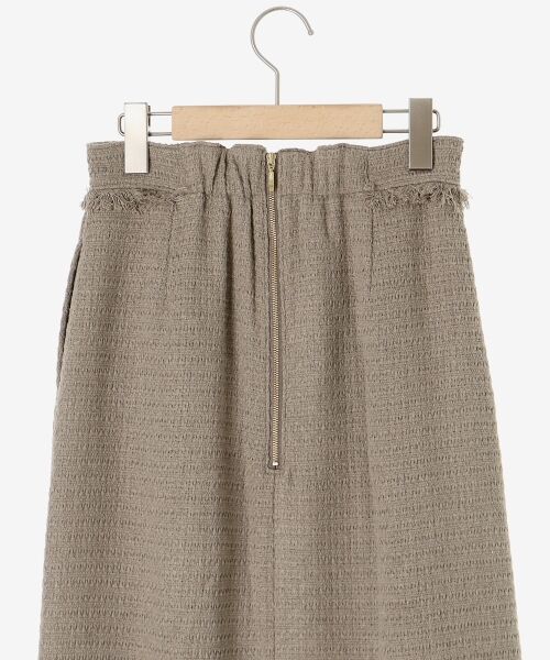 le.coeur blanc / ルクールブラン ロング・マキシ丈スカート | ツイードフリンジストレートスカート | 詳細30