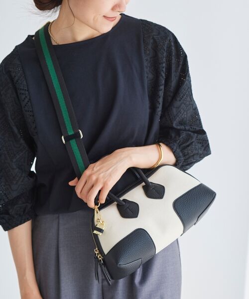 ラインテープショルダー付ボストンBag （ボストンバッグ）｜le.coeur