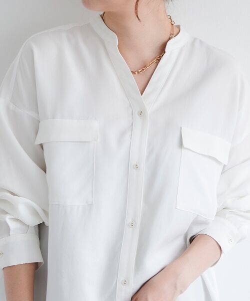le.coeur blanc / ルクールブラン シャツ・ブラウス | ドゥークロスツイルダブルポケットシャツ | 詳細15