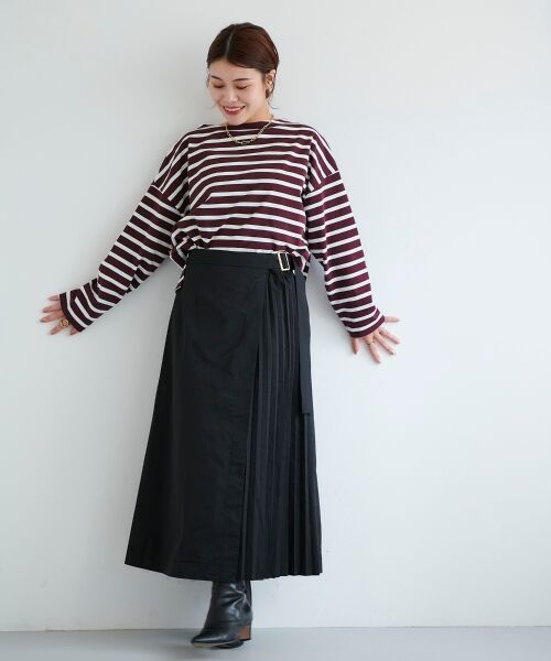 le.coeur blanc / ルクールブラン Tシャツ | ボーダーワイドシルエットプルオーバー | 詳細6