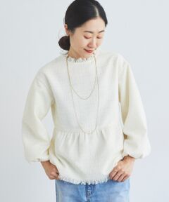 le.coeur blanc / ルクールブラン シャツ・ブラウス | ツイードペプラムプルオーバー