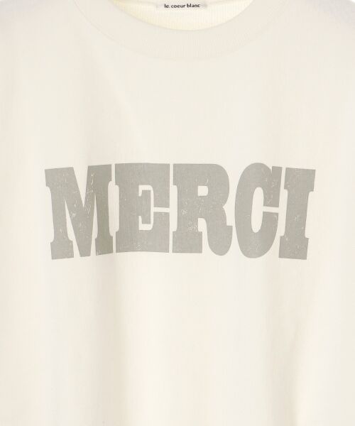 le.coeur blanc / ルクールブラン Tシャツ | MERCIロゴスウェットプルオーバー | 詳細28