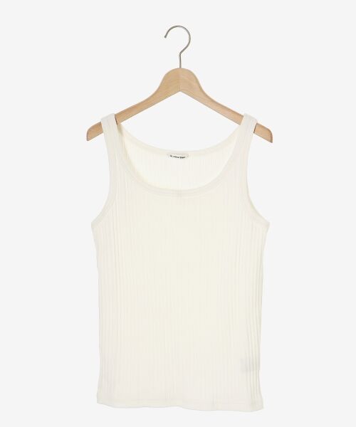 le.coeur blanc / ルクールブラン タンクトップ | 《手洗い可能》ランダムテレコUネックタンク | 詳細16