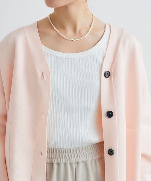 le.coeur blanc / ルクールブラン タンクトップ | 《手洗い可能》ランダムテレコUネックタンク | 詳細17