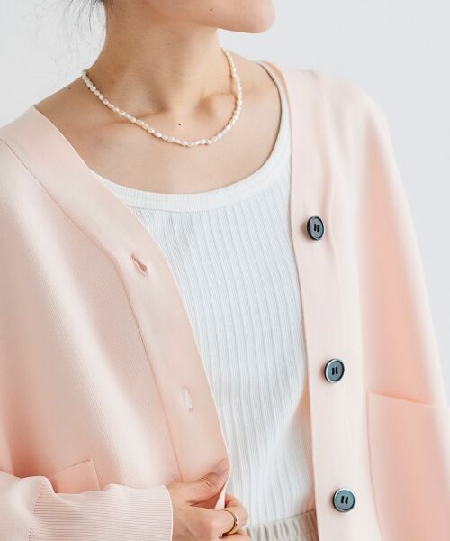 le.coeur blanc / ルクールブラン タンクトップ | 《手洗い可能》ランダムテレコUネックタンク | 詳細20