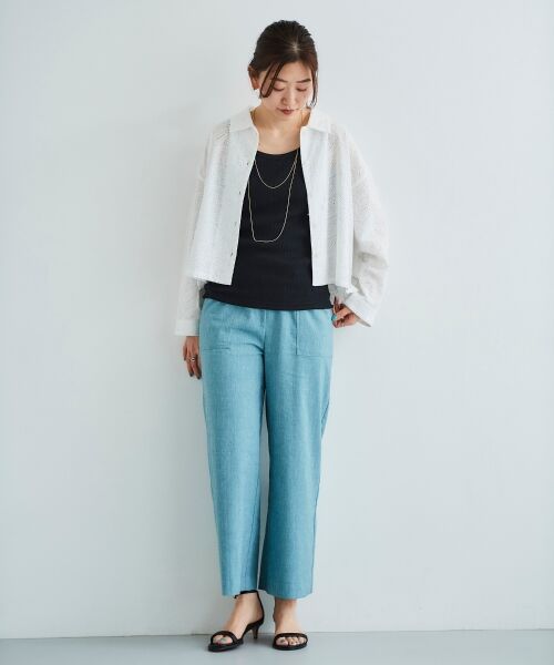 le.coeur blanc / ルクールブラン タンクトップ | 《手洗い可能》ランダムテレコUネックタンク | 詳細25