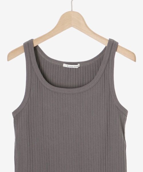 le.coeur blanc / ルクールブラン タンクトップ | 《手洗い可能》ランダムテレコUネックタンク | 詳細27