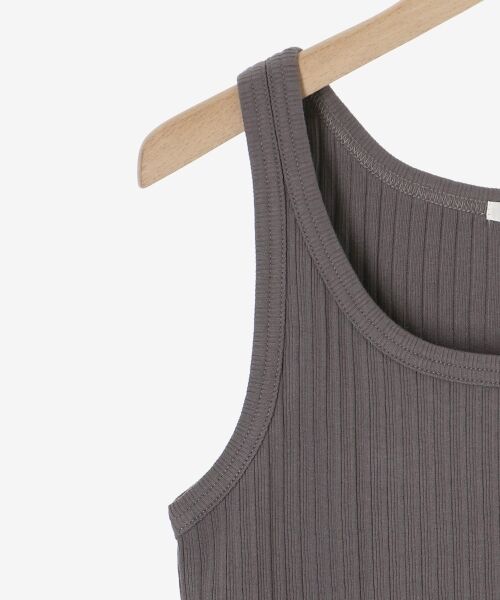 le.coeur blanc / ルクールブラン タンクトップ | 《手洗い可能》ランダムテレコUネックタンク | 詳細28