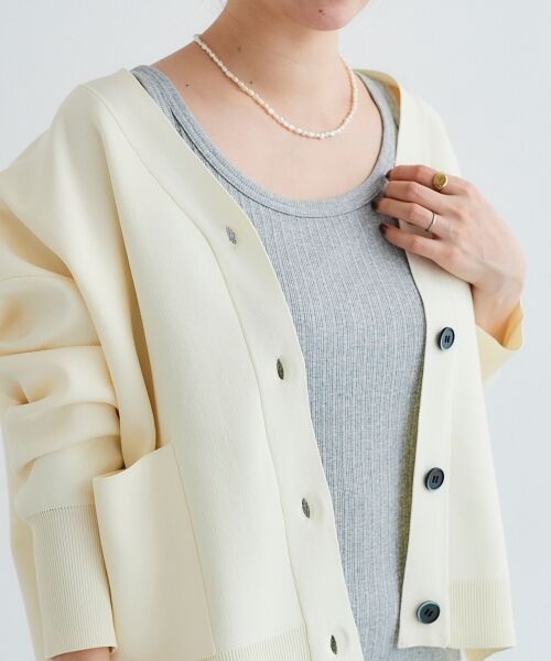 le.coeur blanc / ルクールブラン タンクトップ | 《手洗い可能》ランダムテレコUネックタンク | 詳細6