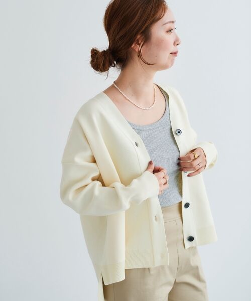 le.coeur blanc / ルクールブラン タンクトップ | 《手洗い可能》ランダムテレコUネックタンク | 詳細7