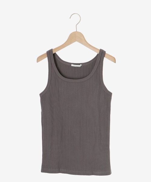 le.coeur blanc / ルクールブラン タンクトップ | 《手洗い可能》ランダムテレコUネックタンク | 詳細8