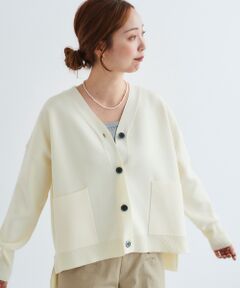 le.coeur blanc / ルクールブラン カーディガン・ボレロ | スムースアミワイドシルエットVカーデ