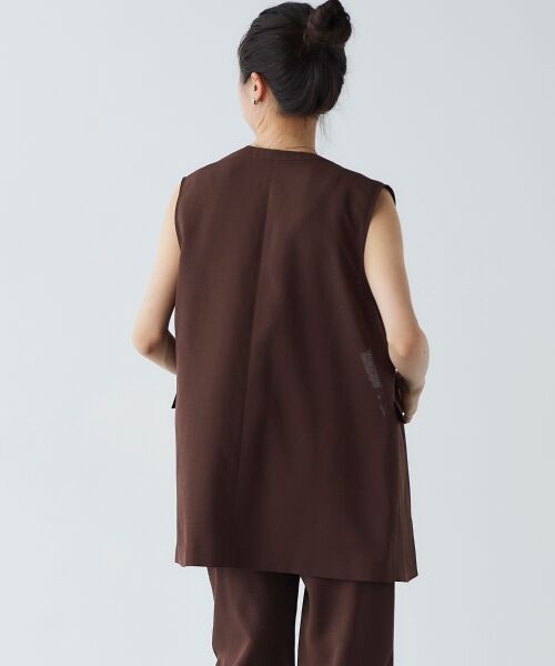 le.coeur blanc / ルクールブラン ベスト | リネンライクツイルベスト | 詳細11