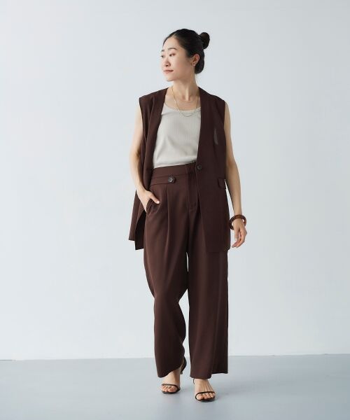 le.coeur blanc / ルクールブラン ベスト | リネンライクツイルベスト | 詳細13