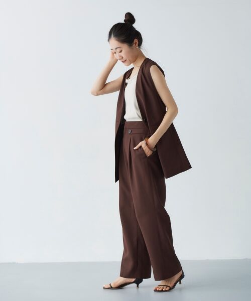 le.coeur blanc / ルクールブラン ベスト | リネンライクツイルベスト | 詳細14