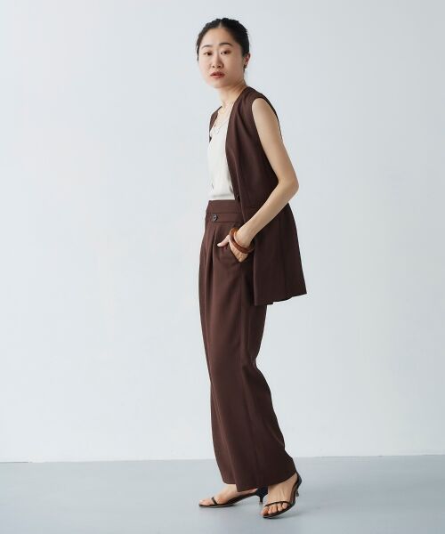 le.coeur blanc / ルクールブラン ベスト | リネンライクツイルベスト | 詳細15