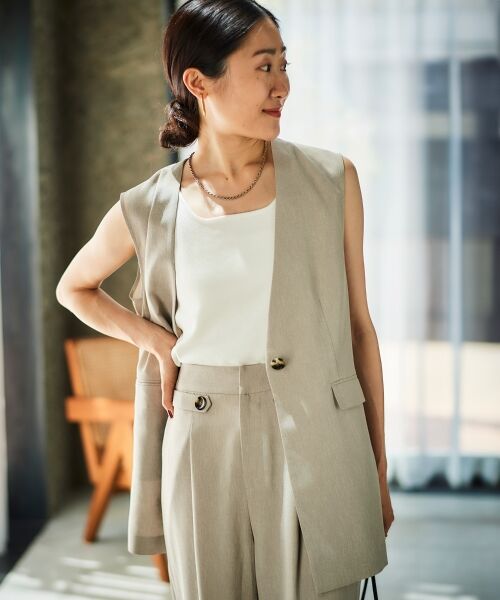 le.coeur blanc / ルクールブラン ベスト | リネンライクツイルベスト | 詳細19