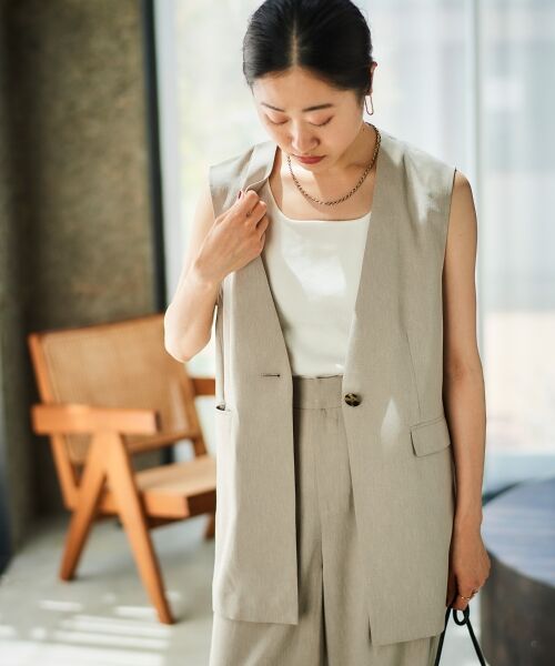 le.coeur blanc / ルクールブラン ベスト | リネンライクツイルベスト | 詳細20