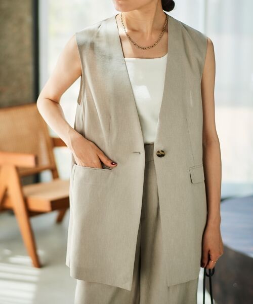 le.coeur blanc / ルクールブラン ベスト | リネンライクツイルベスト | 詳細22