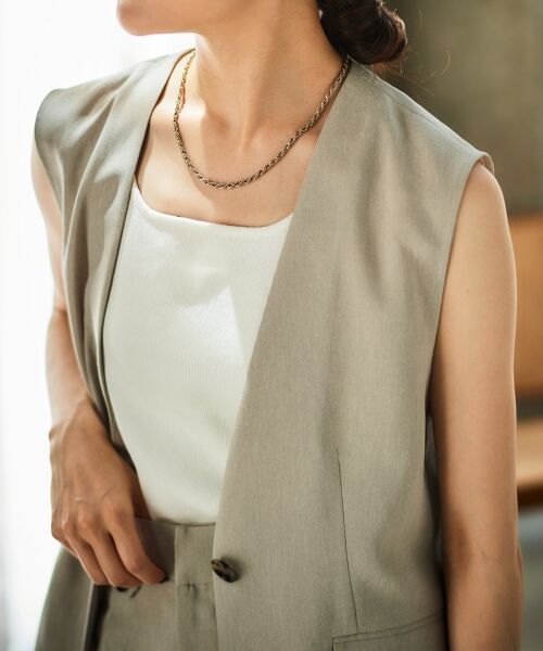 le.coeur blanc / ルクールブラン ベスト | リネンライクツイルベスト | 詳細23