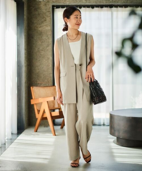 le.coeur blanc / ルクールブラン ベスト | リネンライクツイルベスト | 詳細25