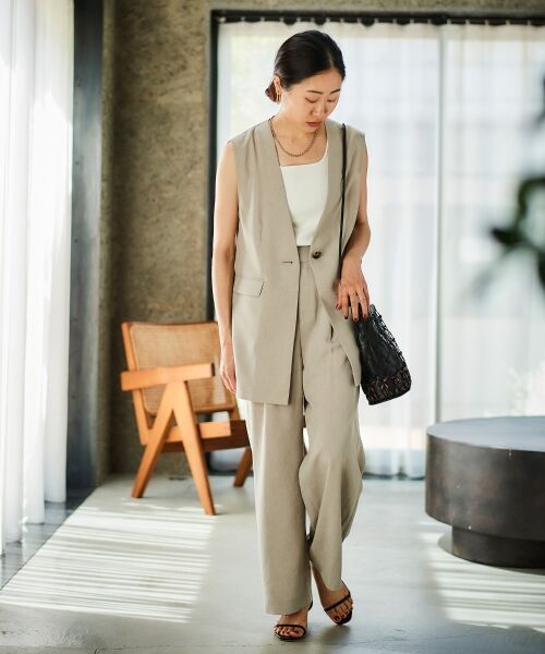 le.coeur blanc / ルクールブラン ベスト | リネンライクツイルベスト | 詳細26