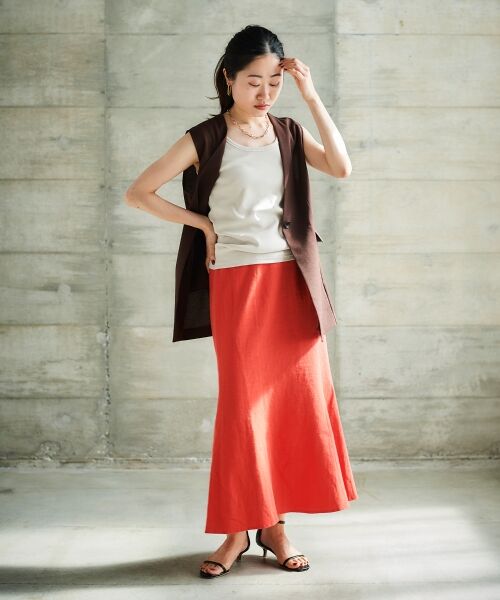 le.coeur blanc / ルクールブラン ベスト | リネンライクツイルベスト | 詳細4