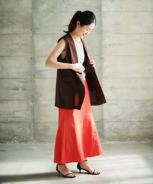 le.coeur blanc / ルクールブラン ベスト | リネンライクツイルベスト | 詳細5