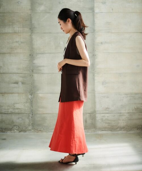 le.coeur blanc / ルクールブラン ベスト | リネンライクツイルベスト | 詳細7