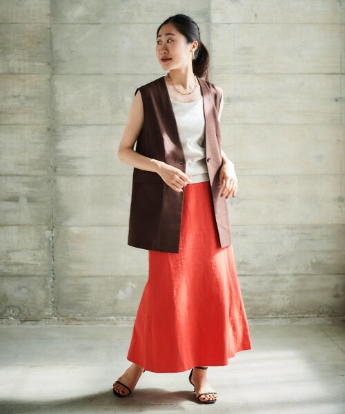 le.coeur blanc / ルクールブラン ベスト | リネンライクツイルベスト | 詳細8