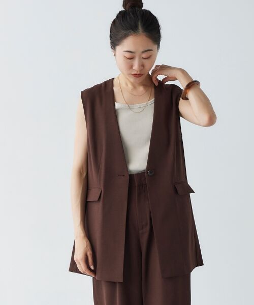 le.coeur blanc / ルクールブラン ベスト | リネンライクツイルベスト | 詳細9