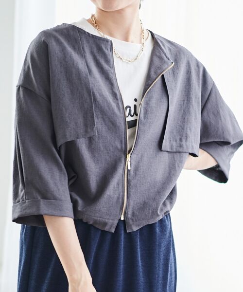 le.coeur blanc / ルクールブラン ブルゾン | 《手洗い可能》リネンライクライトブルゾン | 詳細11