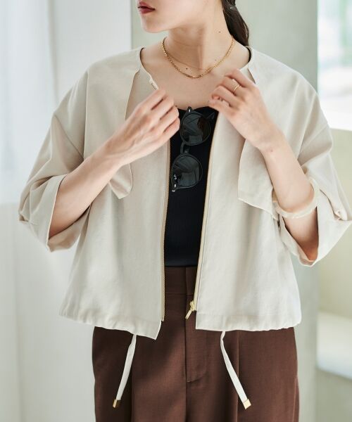 le.coeur blanc / ルクールブラン ブルゾン | 《手洗い可能》リネンライクライトブルゾン | 詳細23