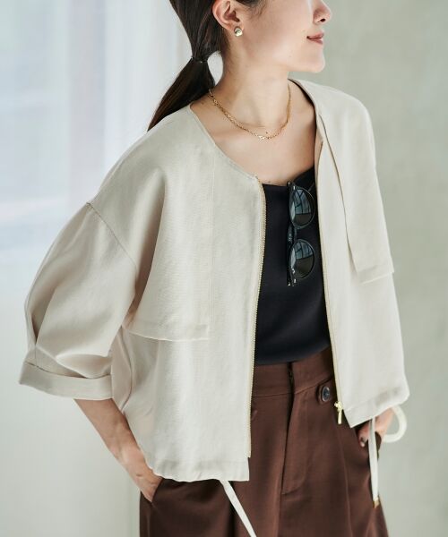 le.coeur blanc / ルクールブラン ブルゾン | 《手洗い可能》リネンライクライトブルゾン | 詳細24
