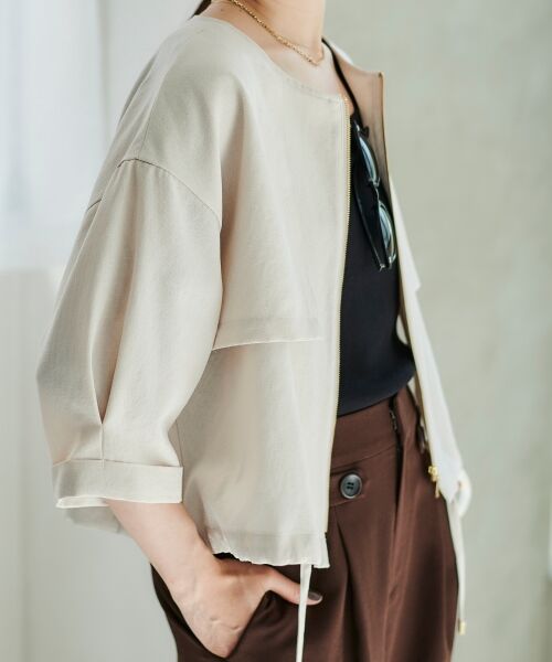 le.coeur blanc / ルクールブラン ブルゾン | 《手洗い可能》リネンライクライトブルゾン | 詳細25