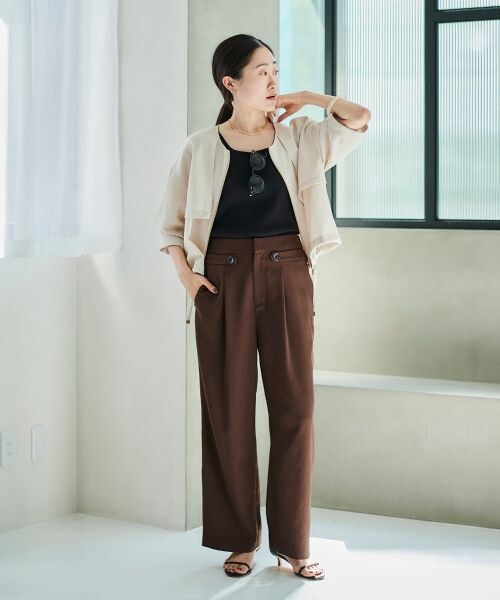 le.coeur blanc / ルクールブラン ブルゾン | 《手洗い可能》リネンライクライトブルゾン | 詳細27