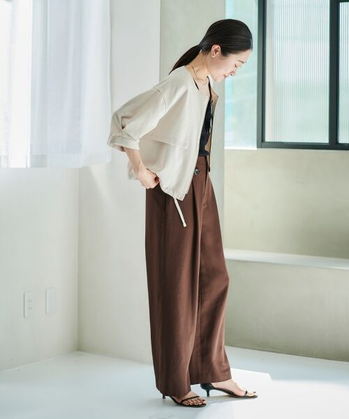 le.coeur blanc / ルクールブラン ブルゾン | 《手洗い可能》リネンライクライトブルゾン | 詳細28