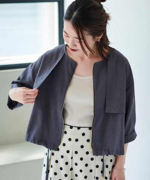 le.coeur blanc / ルクールブラン ブルゾン | 《手洗い可能》リネンライクライトブルゾン | 詳細7