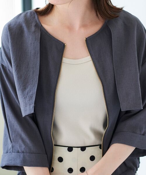 le.coeur blanc / ルクールブラン ブルゾン | 《手洗い可能》リネンライクライトブルゾン | 詳細8