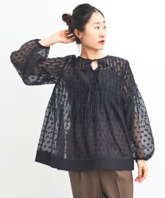 《手洗い可能》TORRAZZO DONNA 別注 ドット2WAYブラウス