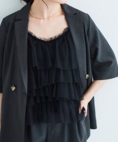 TORRAZZO DONNAメッシュフリルキャミ