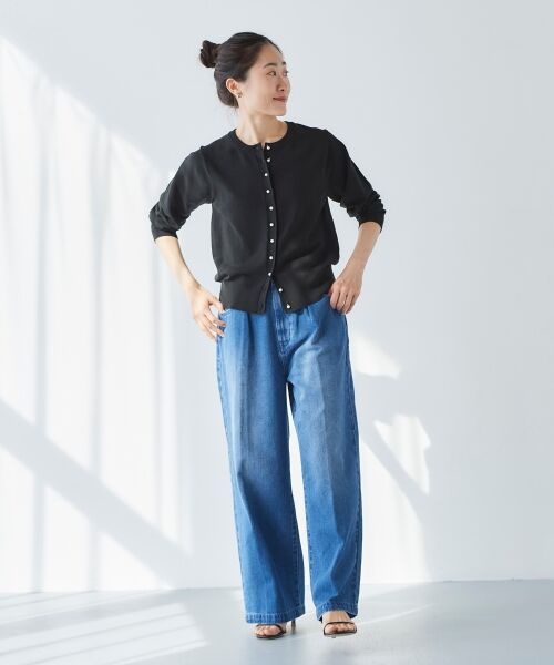 le.coeur blanc / ルクールブラン デニムパンツ | タックワイドデニムパンツ | 詳細10