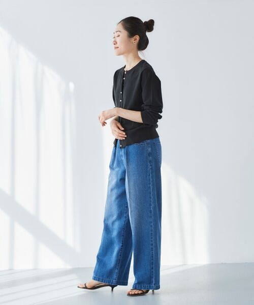 le.coeur blanc / ルクールブラン デニムパンツ | タックワイドデニムパンツ | 詳細11