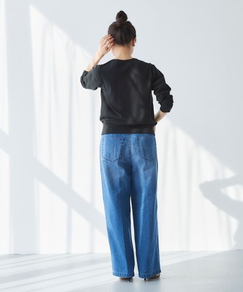 le.coeur blanc / ルクールブラン デニムパンツ | タックワイドデニムパンツ | 詳細12