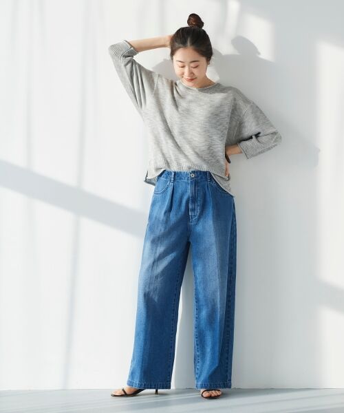 le.coeur blanc / ルクールブラン デニムパンツ | タックワイドデニムパンツ | 詳細16