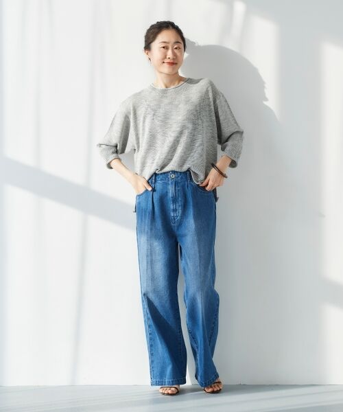 le.coeur blanc / ルクールブラン デニムパンツ | タックワイドデニムパンツ | 詳細17