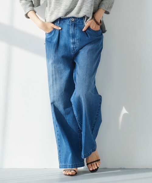 le.coeur blanc / ルクールブラン デニムパンツ | タックワイドデニムパンツ | 詳細18