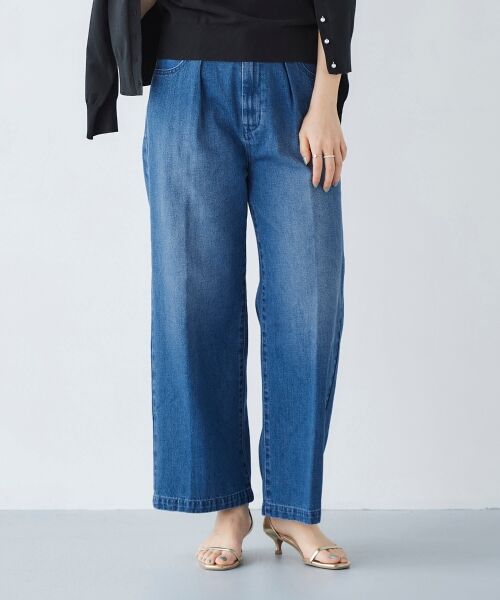 le.coeur blanc / ルクールブラン デニムパンツ | タックワイドデニムパンツ | 詳細2