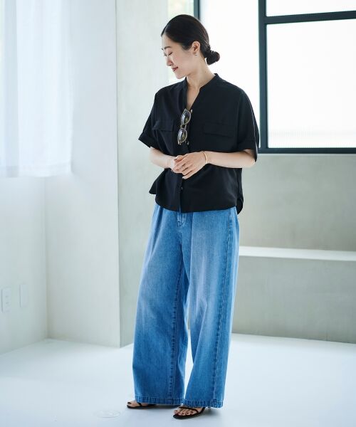 le.coeur blanc / ルクールブラン デニムパンツ | タックワイドデニムパンツ | 詳細21