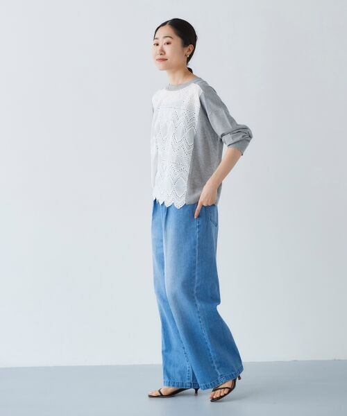 le.coeur blanc / ルクールブラン デニムパンツ | タックワイドデニムパンツ | 詳細25